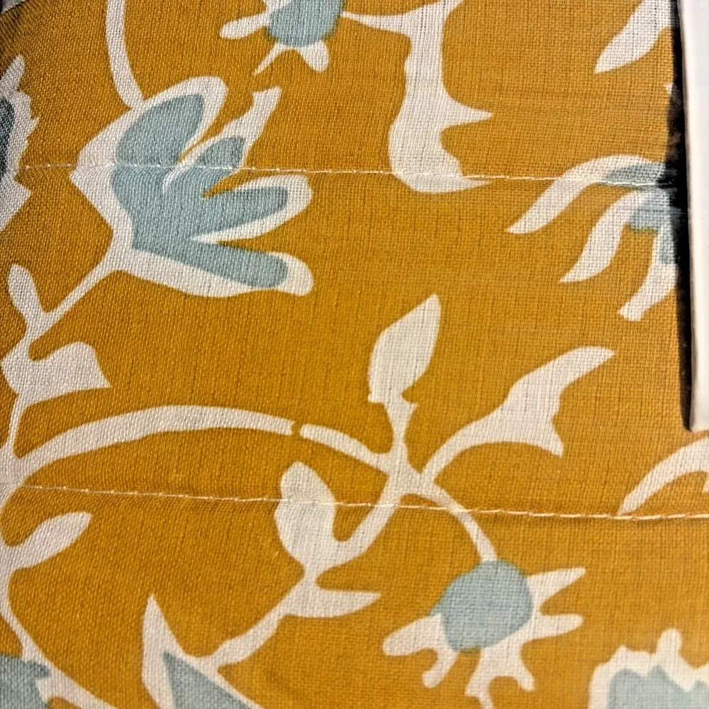 Threshold Voile Quilt - Earthy Vines - Mustard & Teal - Full/Queen